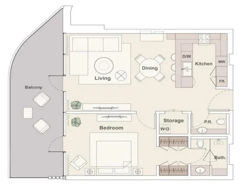 1.0 bedroom apartments - Porto Playa