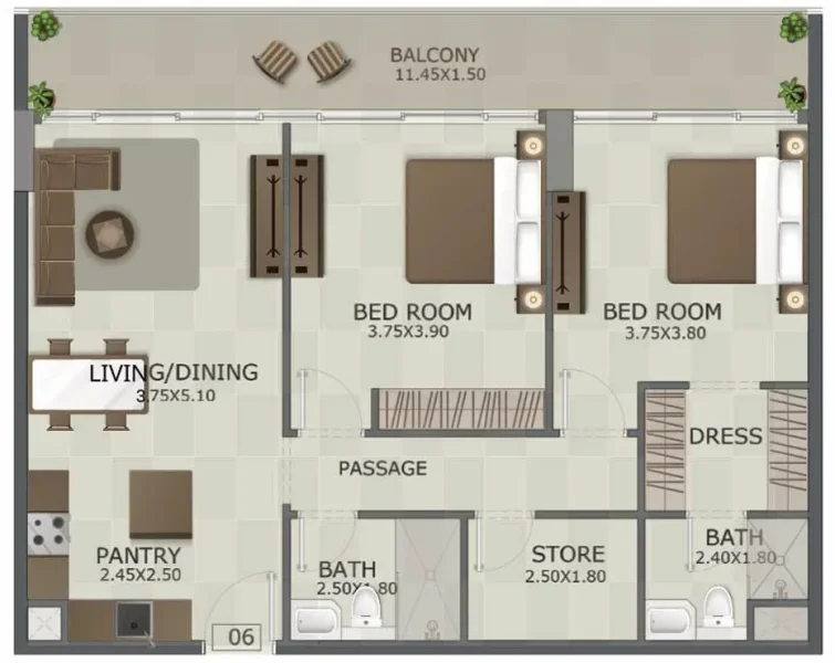 2.0 bedrooms apartments - Regal Crest