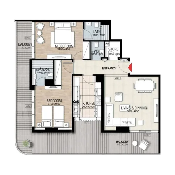 2.0 bedrooms apartments - Confident Preston