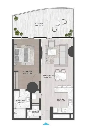1.0 bedroom apartments - Damac Casa