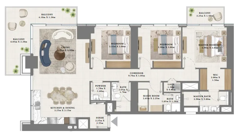 3.0 bedrooms apartments - Altan
