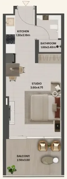 0.0 bedroom apartments - Divine Al Barari