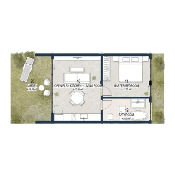 1.0 bedroom apartments - Sekar