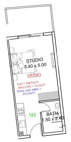 0.0 bedroom apartments - Astra South