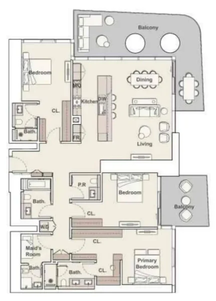 3.0 bedrooms apartments - Mercer House