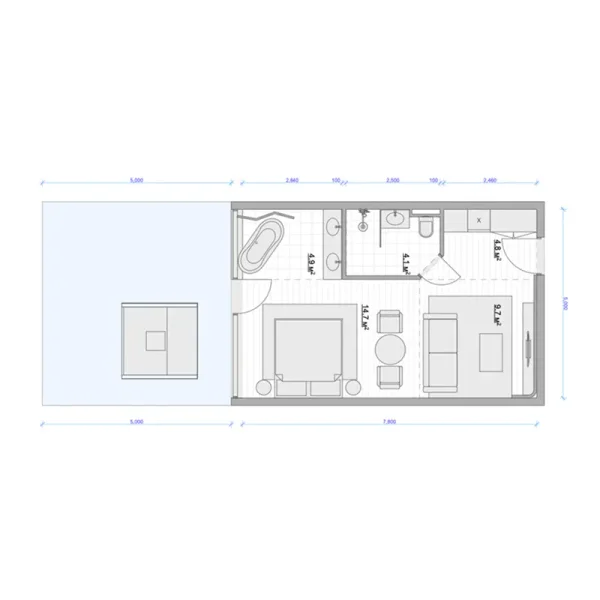 1.0 bedroom apartments - Bloom Hotel Melasti