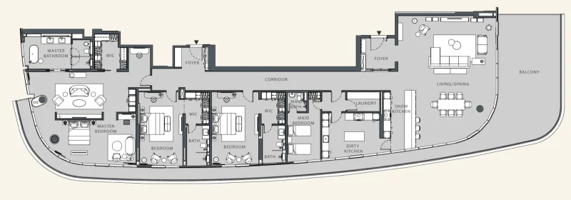 4.0 bedrooms apartments - Danah Bay