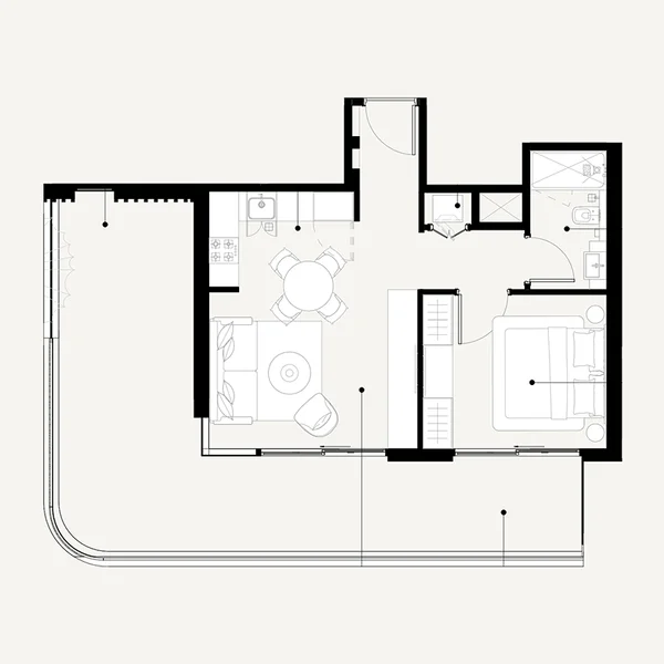 1 bedroom Apartments -  Azizi Sakandar