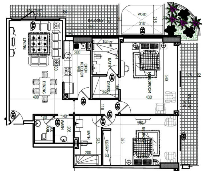2.0 bedrooms apartments - Mackerel Tower