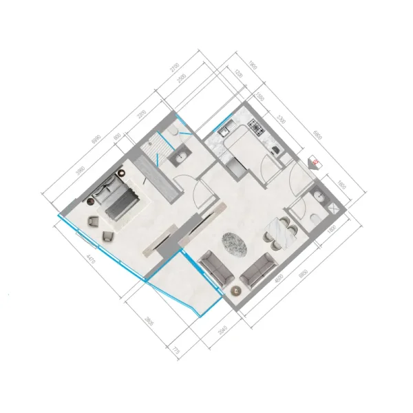 1.0 bedroom apartments - Orchid Towers Phase 1