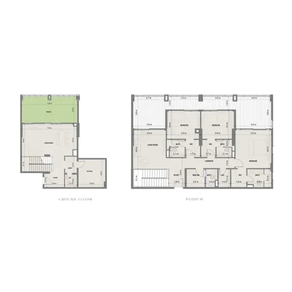 3.0 bedrooms townhouse - Blue Marina Residence