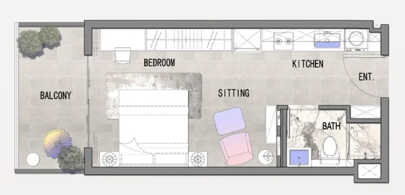 0.0 bedroom apartments - Listone Residence