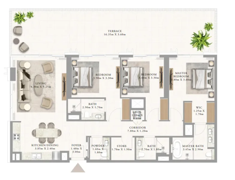 3.0 bedrooms apartments - Address Residences Al Marjan Island