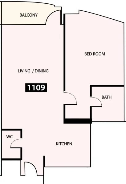 1.0 bedroom apartments - Paradise View 1
