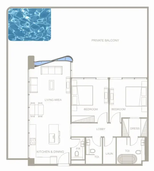 2.0 bedrooms apartments - Iluka Residences