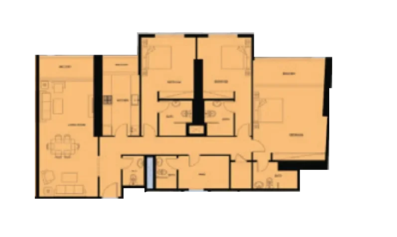 3.0 bedrooms apartments - Faradis Tower