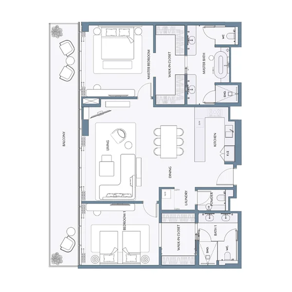 2 bedroom Apartments - Anantara Mina