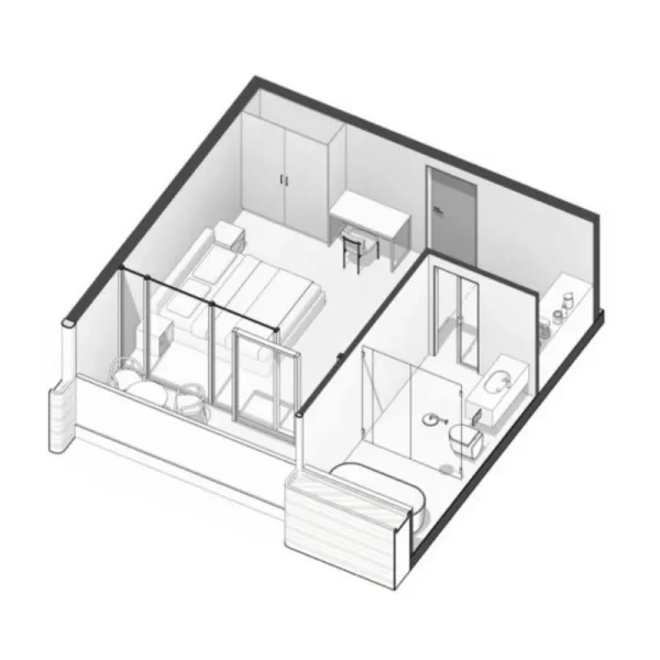 1.0 bedroom apartments - AURA Wellness Resort