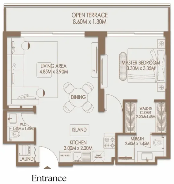 1.0 bedroom apartments - Veona by Gutti