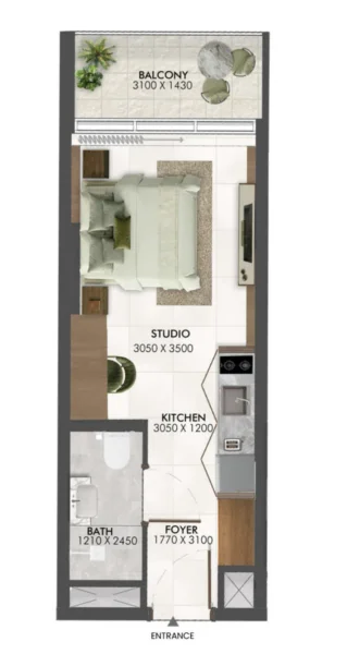 0.0 bedroom apartments - Enchante