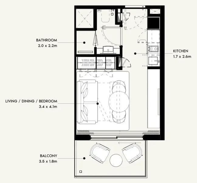 0.0 bedroom apartments - Azizi Noura