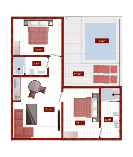 2.0 bedrooms villa - Teus Ramada Nusa Dua by Wyndham