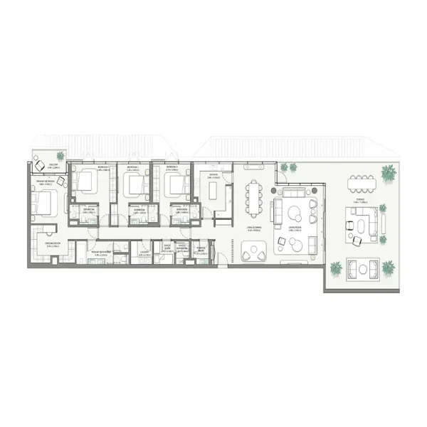 4.0 bedrooms apartments - Palm Central Private Residences