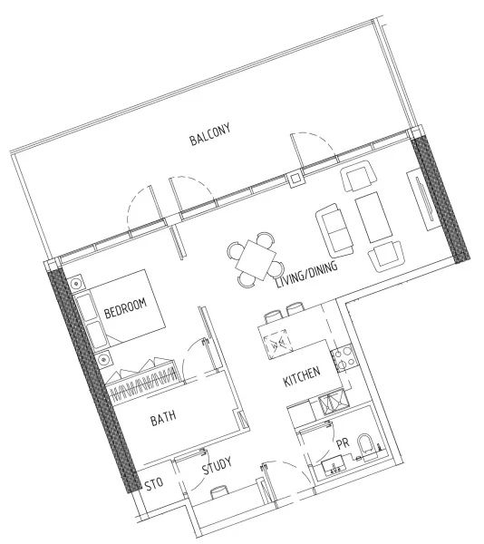 1.0 bedroom apartments - Damac District