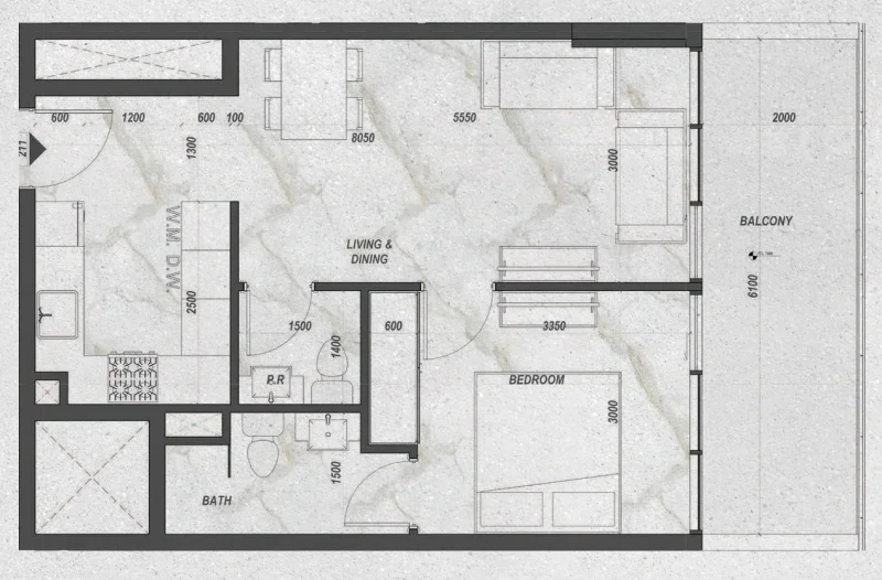 1.0 bedroom apartments - Zyra Hills