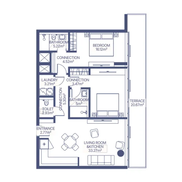 2.0 bedrooms apartments - Gianfranco Ferre Residences