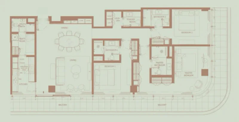 3.0 bedrooms apartments - Eden House The Park