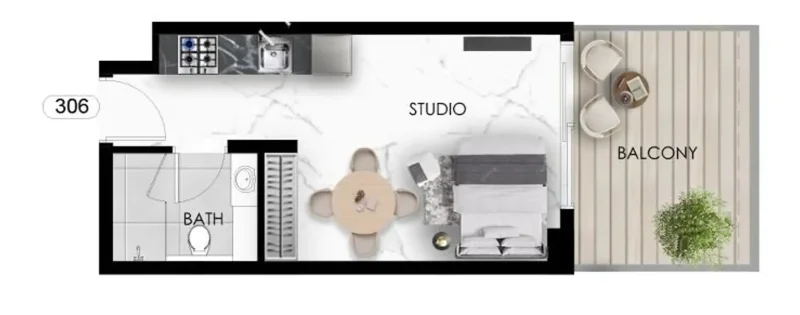 0.0 bedroom apartments - The Eighty Three