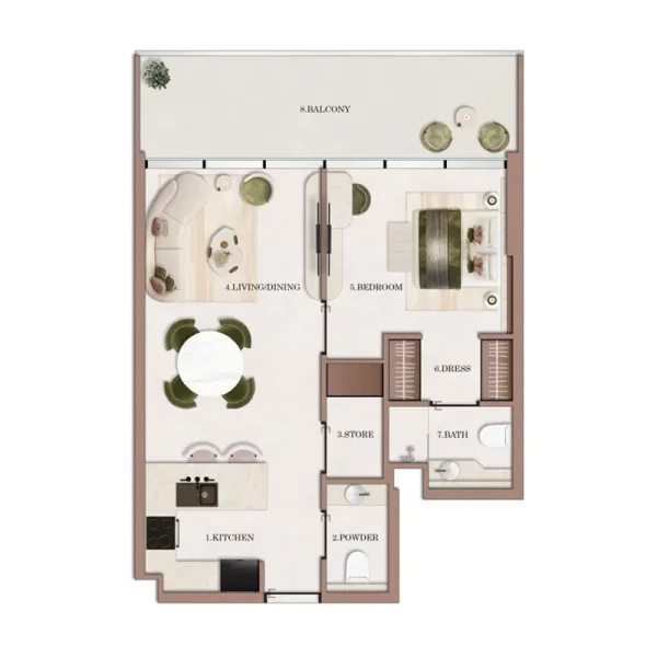 1.0 bedroom apartments - Havencia