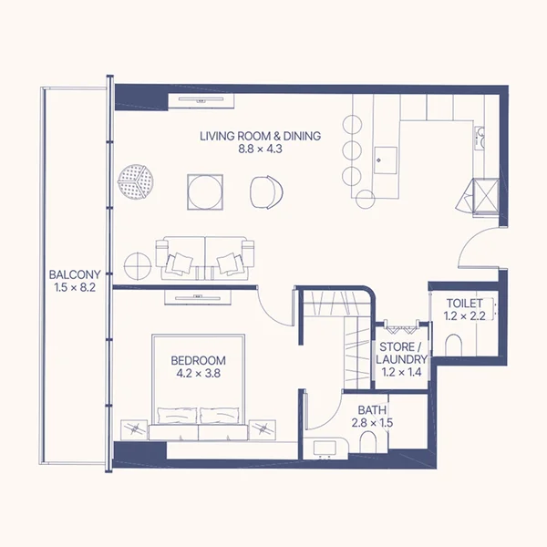 1 bedroom Apartments -  Gianfranco Ferre Residences