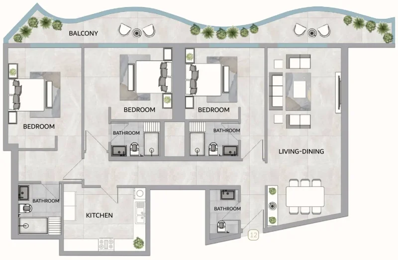 3.0 bedrooms apartments - One 678 Residences