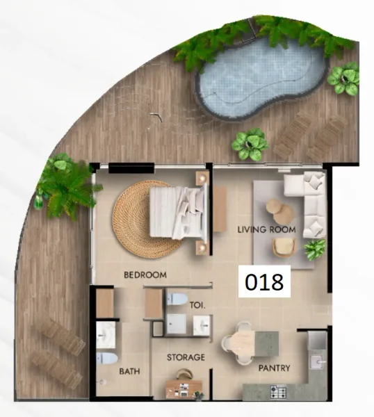 1.0 bedroom apartments - Parkside Boulevard