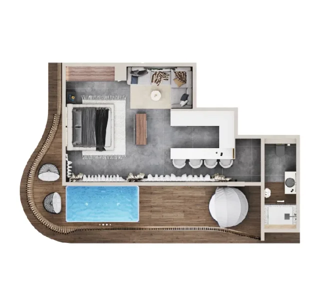 1.0 bedroom apartments - OM Club House