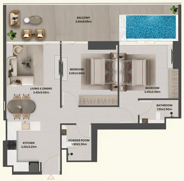 2.0 bedrooms apartments - Divine Al Barari
