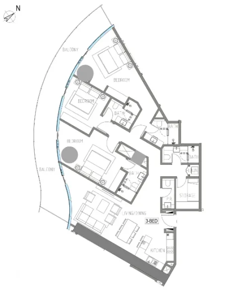 3.0 bedrooms apartments - Damac Casa