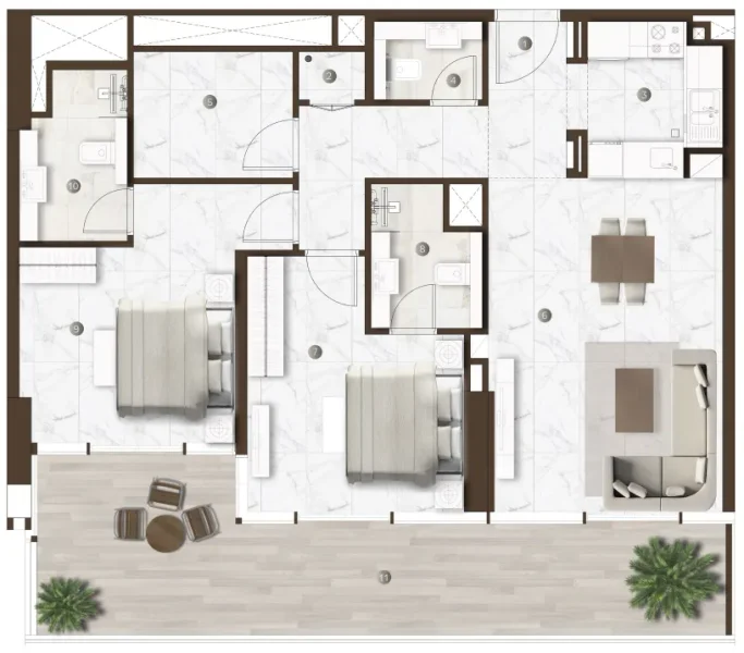 2.0 bedrooms apartments - Onda by Kasco