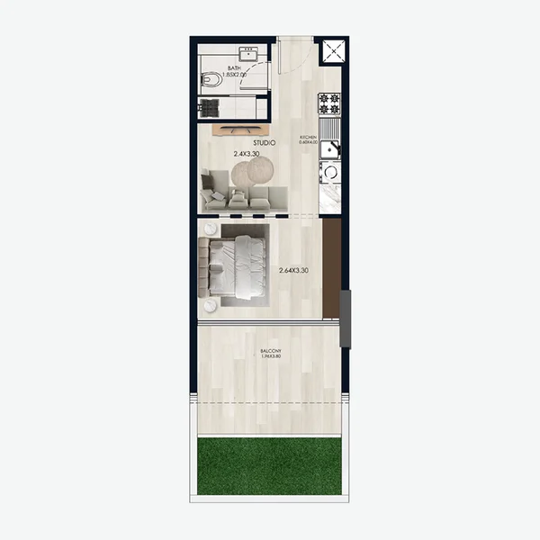 Studio Apartments -  Reem by Vision