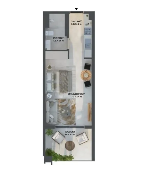 0.0 bedroom apartments - Weybridge Gardens 3