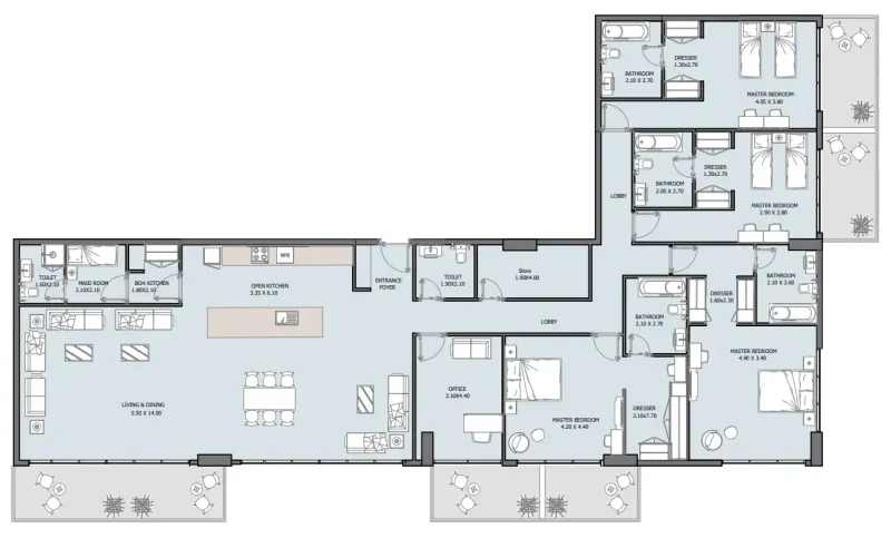 4.0 bedrooms penthouse - Oceana