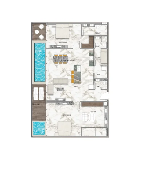 2.0 bedrooms apartments - Sky Vista