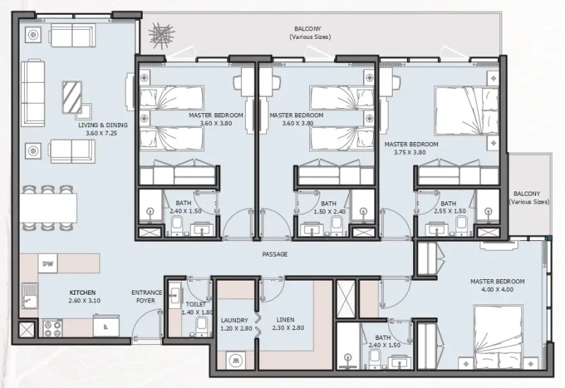 4.0 bedrooms apartments - Verdana V