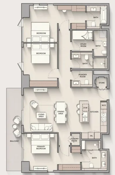 3.0 bedrooms apartments - The Hillgate