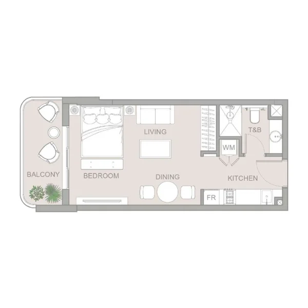 Studio Apartments - TETR1S Tower