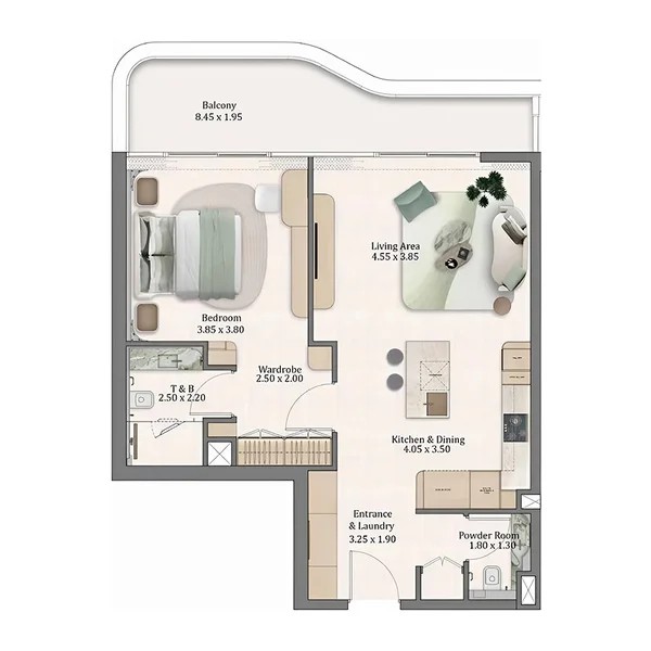 1 bedroom Apartments -  Flow Residences