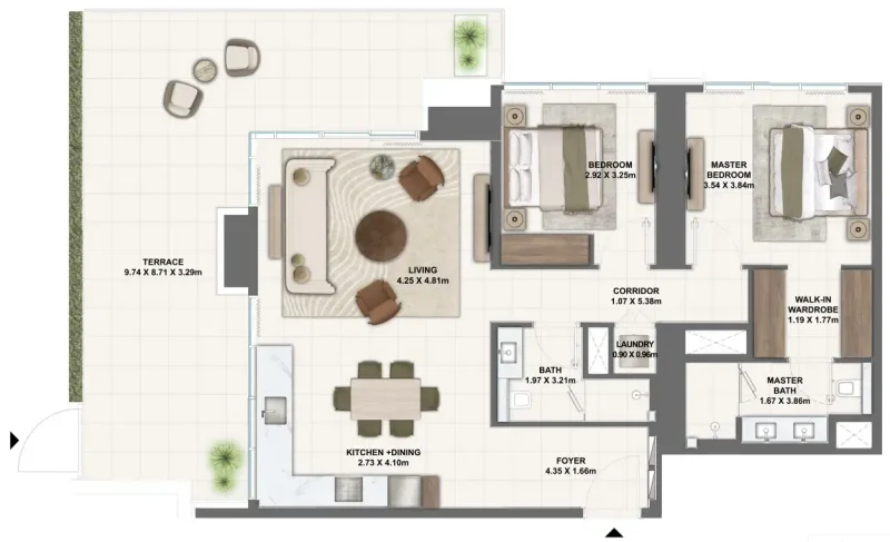 2.0 bedrooms apartments - Silva Dubai Creek Harbour