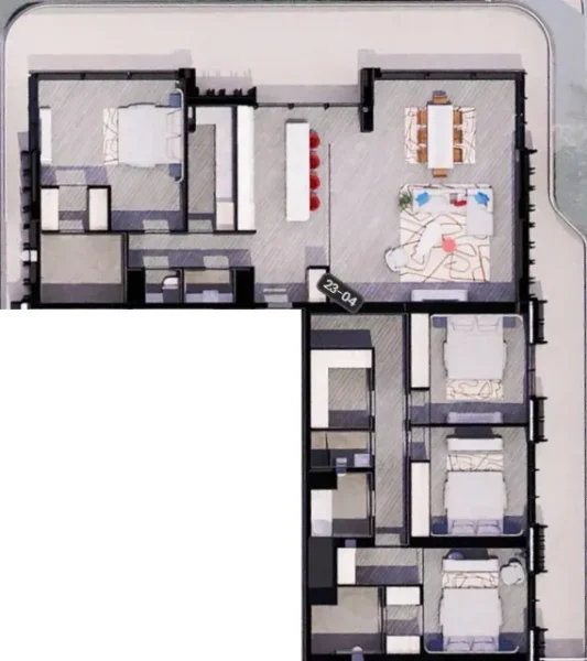 4.0 bedrooms penthouse - Rosso Bay Residences